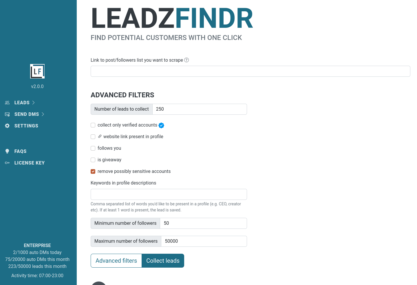 LeadzFindr Screenshot